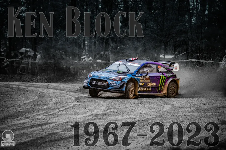 Remembering Ken Block, who tragically passed away in a snowmobile accident. Cherish memories from 2022 100 Acre Wood Rally.