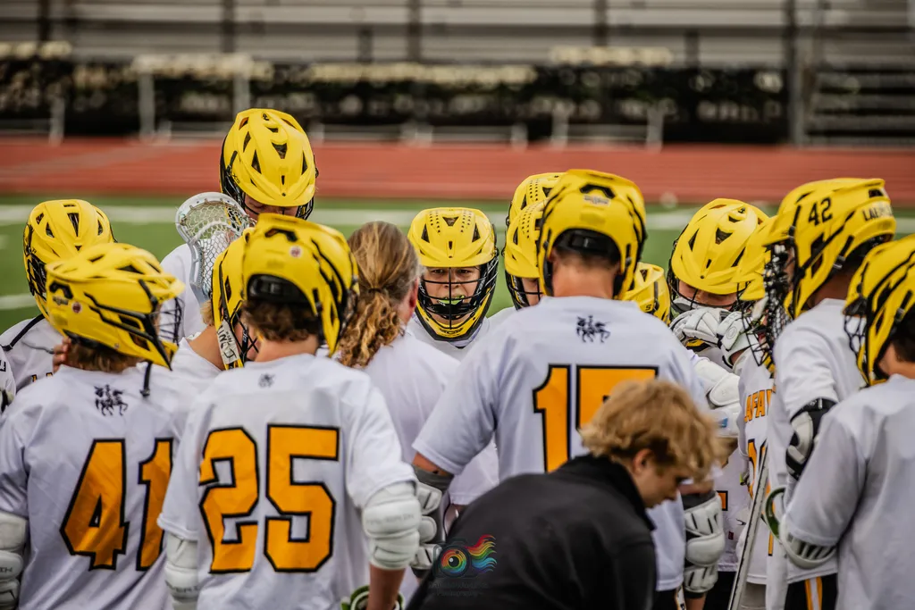 Youth lacrosse in action