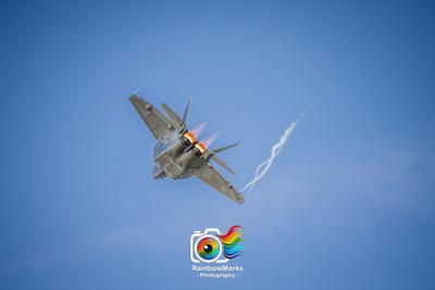 Rear view of the F-22 Demo Team on Saturday June 8th, 2024